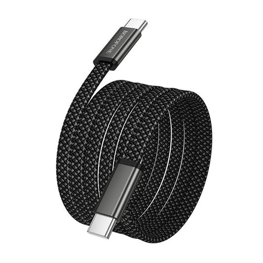 Datový a nabíjecí kabel USB-C - USB-C Borofone BX124 Peace, 60W, 1m, černý