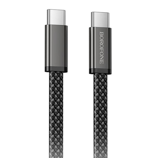 Datový a nabíjecí kabel USB-C - USB-C Borofone BX124 Peace, 60W, 1m, černý