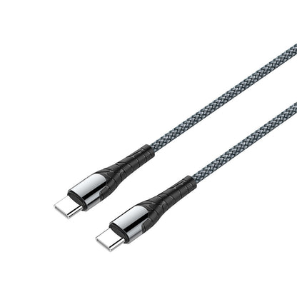 Datový a nabíjecí kabel USB-C - USB-C ColorWay CW-CBPDCC040, 65W, 1m, šedý