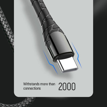 Datový a nabíjecí kabel USB-C - USB-C ColorWay CW-CBPDCC040, 65W, 1m, šedý