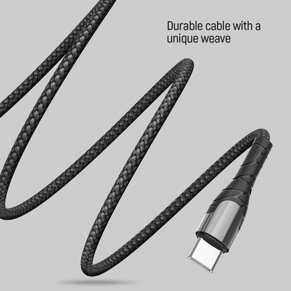 Datový a nabíjecí kabel USB-C - USB-C ColorWay CW-CBPDCC040, 65W, 1m, šedý