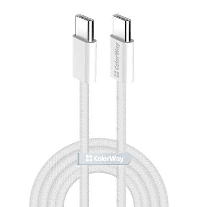 Datový a nabíjecí kabel USB-C - USB-C ColorWay CW-CBPDCC061, 60W, 1m, šedý
