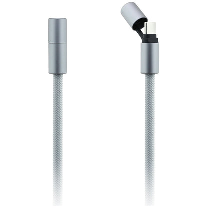 Kabel pro data a nabíjení USB-C - USB-C Karl Lagerfeld Choupette Charm, 100W, 1,5m, šedý
