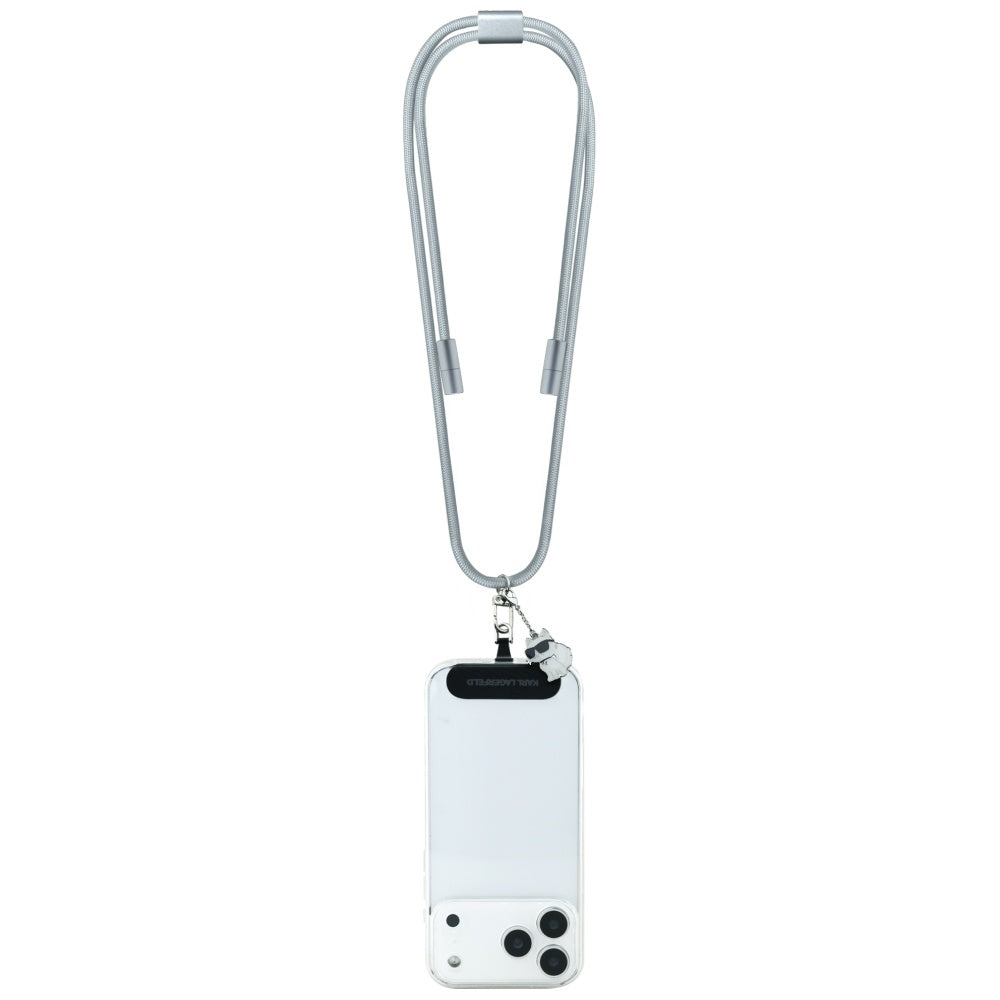 Kabel pro data a nabíjení USB-C - USB-C Karl Lagerfeld Choupette Charm, 100W, 1,5m, šedý