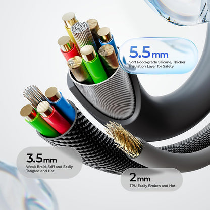 Datový a nabíjecí kabel USB-C - USB-C Lisen L115, 100W, 3m, šedý YL0126010031