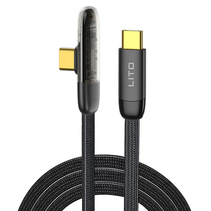 Datový a nabíjecí kabel USB-C - USB-C Lito LD11CC, 60W, 1m, černý