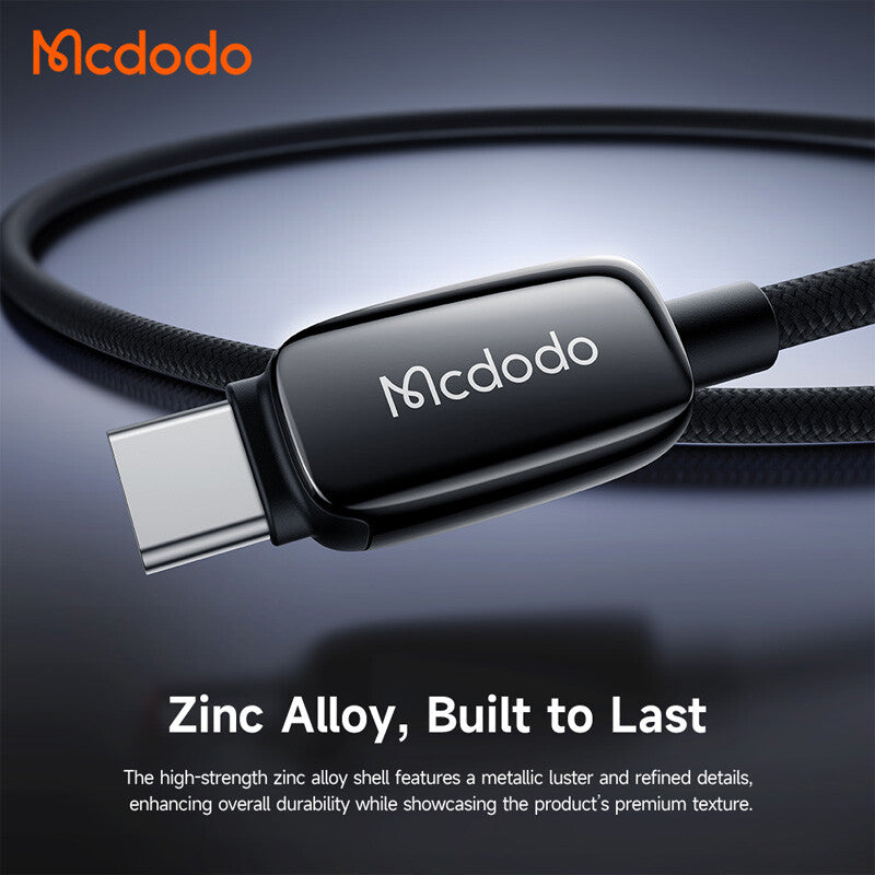 Datový a nabíjecí kabel USB-C - USB-C McDodo CA-0100, 100W, 1.2m, černý.