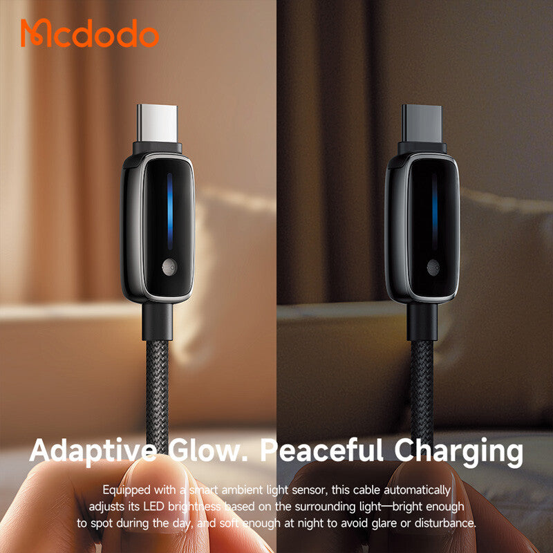 Datový a nabíjecí kabel USB-C - USB-C McDodo CA-0100, 100W, 1.2m, černý.