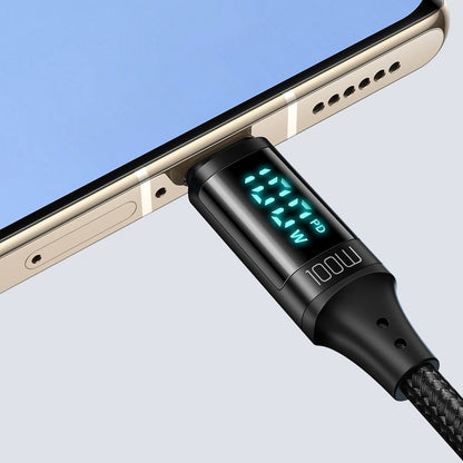 Datový a nabíjecí kabel USB-C - USB-C McDodo CA-1100 Display, 100W, 1.2m, černý