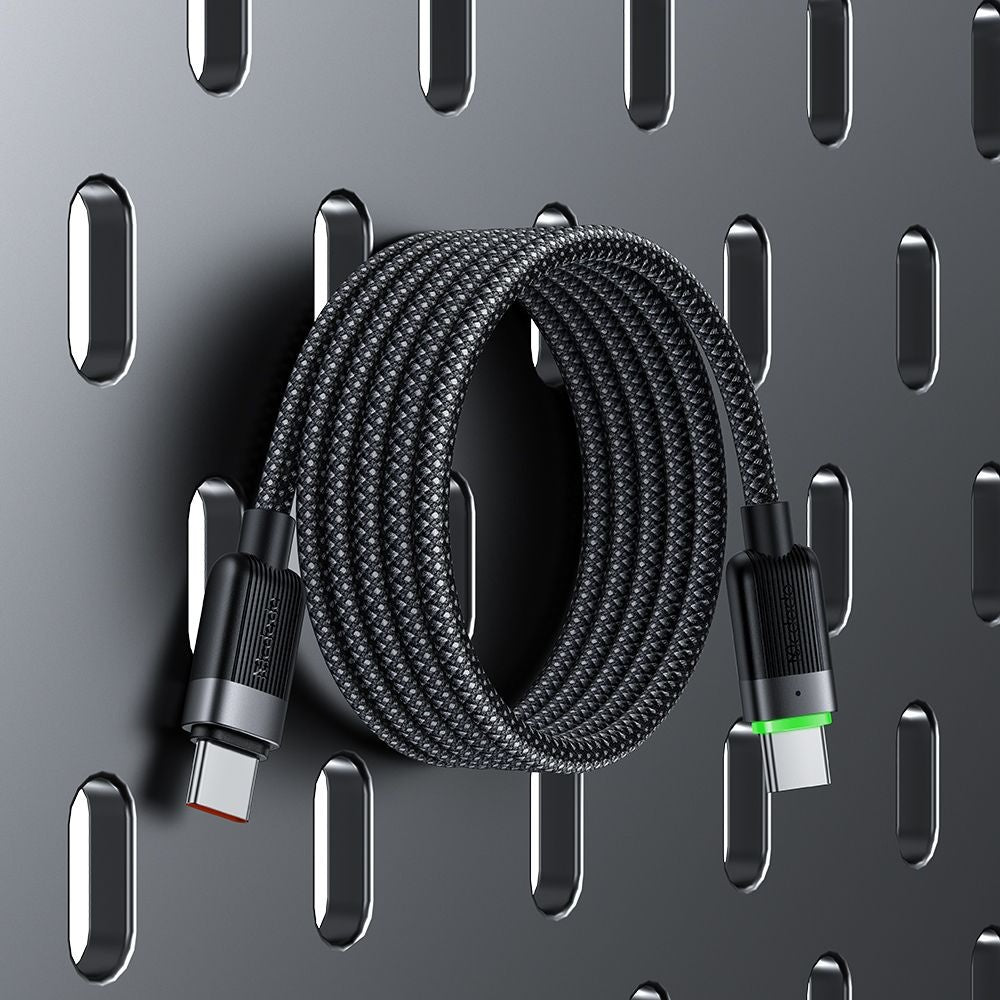 Datový a nabíjecí kabel USB-C - USB-C McDodo CA-2000 Self Winding, 60W, 1.2m, černý