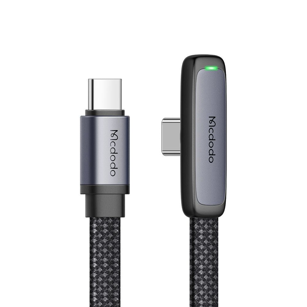 Datový a nabíjecí kabel USB-C - USB-C McDodo CA-3360 Angled, 65W, 1.2m, černý