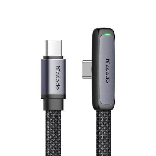 Datový a nabíjecí kabel USB-C - USB-C McDodo CA-3360 Angled, 65W, 1.2m, černý