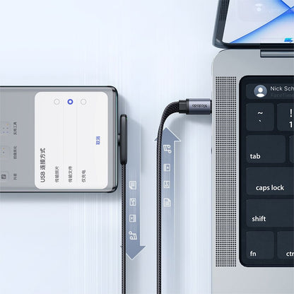 Datový a nabíjecí kabel USB-C - USB-C McDodo CA-3360 Angled, 65W, 1.2m, černý