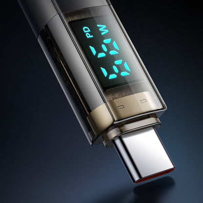 Datový a nabíjecí kabel USB-C - USB-C McDodo CA-3610 s displejem a funkcí automatického vypnutí, 100W, 1.2m, černý.