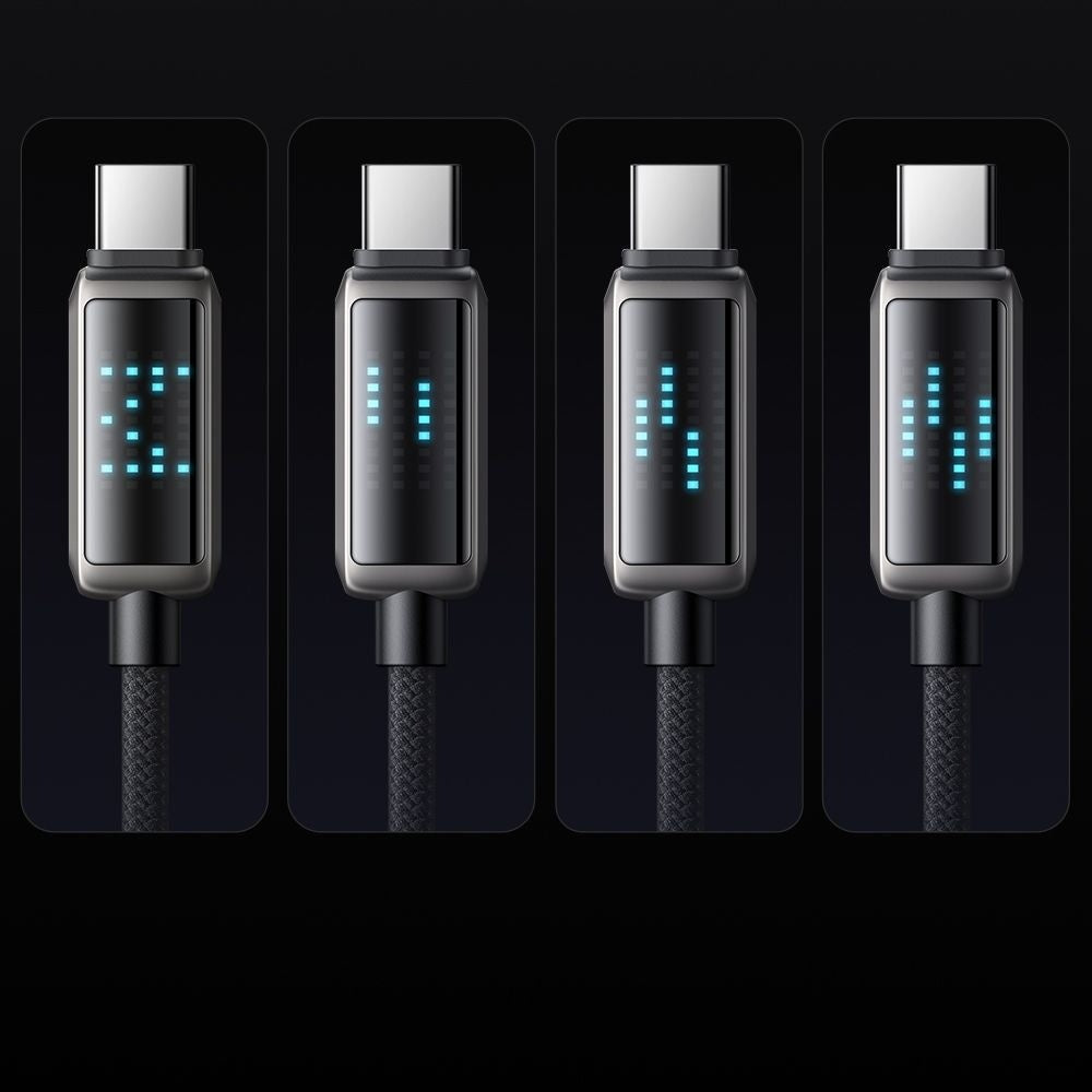 Datový a nabíjecí kabel USB-C - USB-C McDodo CA-4250 Display, 100W, 1.2m, Černý