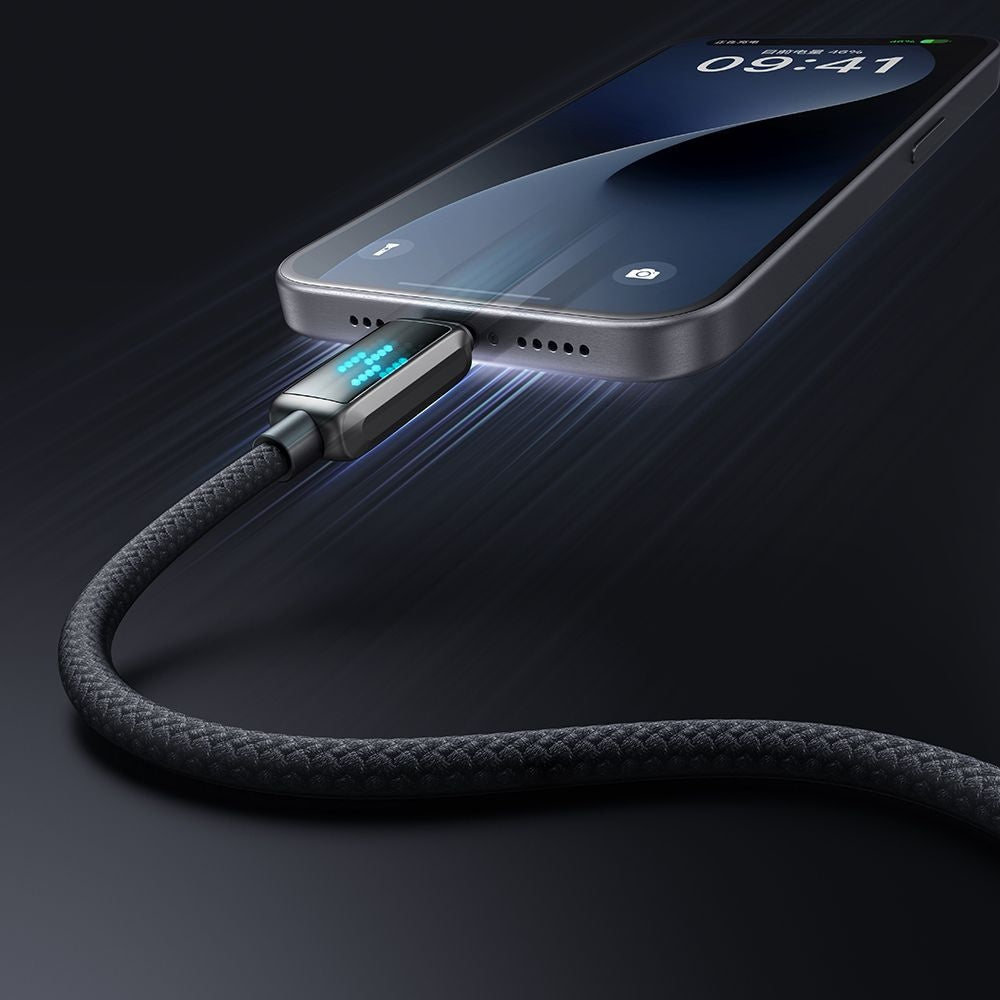 Datový a nabíjecí kabel USB-C - USB-C McDodo CA-4250 Display, 100W, 1.2m, Černý