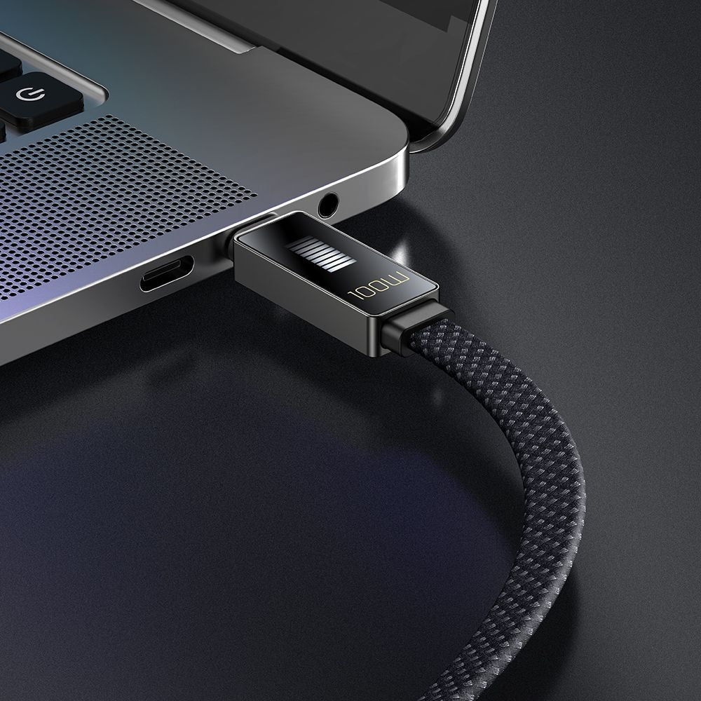 Datový a nabíjecí kabel USB-C - USB-C McDodo CA-4470 Rythm Display, 100W, 1.2m, Černý