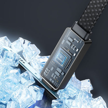 Datový a nabíjecí kabel USB-C - USB-C McDodo CA-4470 Rythm Display, 100W, 1.2m, Černý