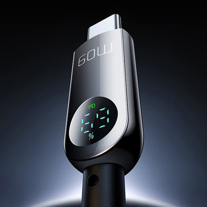 Datový a nabíjecí kabel USB-C - USB-C McDodo CA-4780 Display, 60W, 1.2m, Černý