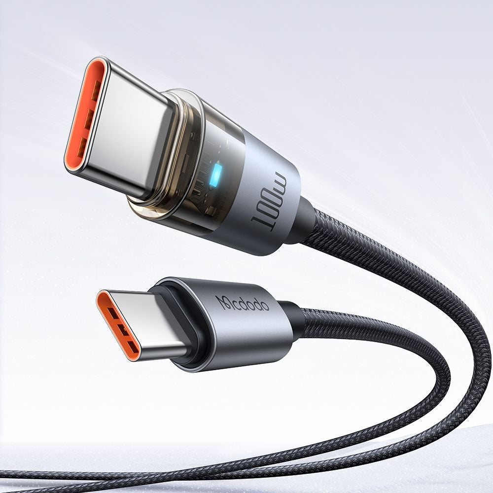 Datový a nabíjecí kabel USB-C - USB-C McDodo CA-5580, 100W, 1.2m, černý