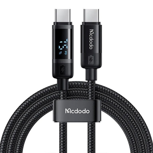 Datový a nabíjecí kabel USB-C - USB-C McDodo CA-5780 Bat Display, 60W, 1.2m, Černý
