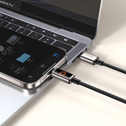 Datový a nabíjecí kabel USB-C - USB-C McDodo CA-6680 Auto Power Off, 100W, 1.2m, Černý