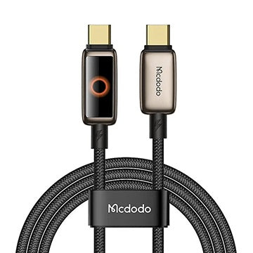Datový a nabíjecí kabel USB-C - USB-C McDodo CA-6681 Auto Power Off, 100W, 1.2m, Zlatý