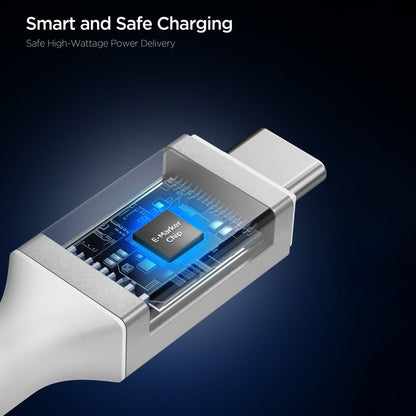 Datový a nabíjecí kabel USB-C - USB-C Spigen EB10010CC, 100W, 1m, Bílý