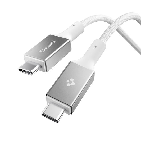 Datový a nabíjecí kabel USB-C - USB-C Spigen EB10015CC, 100W, 1.5m, Bílý ACA10420