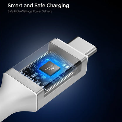 Datový a nabíjecí kabel USB-C - USB-C Spigen EB10020CC, 100W, 2m, Bílý