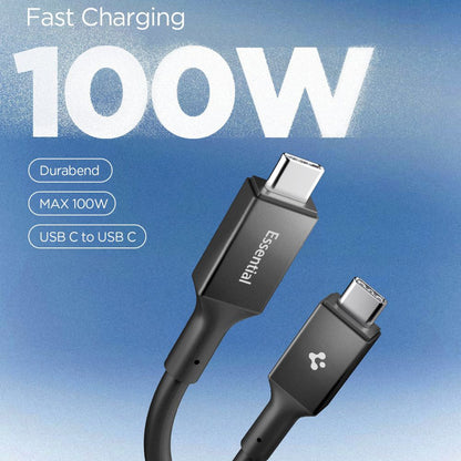 Datový a nabíjecí kabel USB-C - USB-C Spigen EB10020CC, 100W, 2m, černý