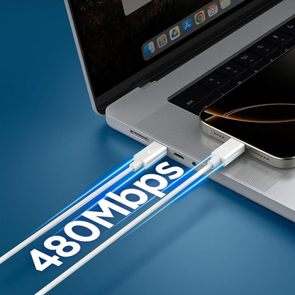 Datový a nabíjecí kabel USB-C - USB-C Spigen EB6015CC, 60W, 1,5m, bílý ACA10416