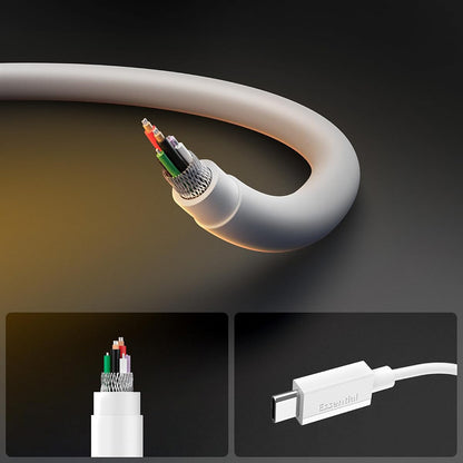Datový a nabíjecí kabel USB-C - USB-C Spigen EB6015CC, 60W, 1,5m, bílý ACA10416