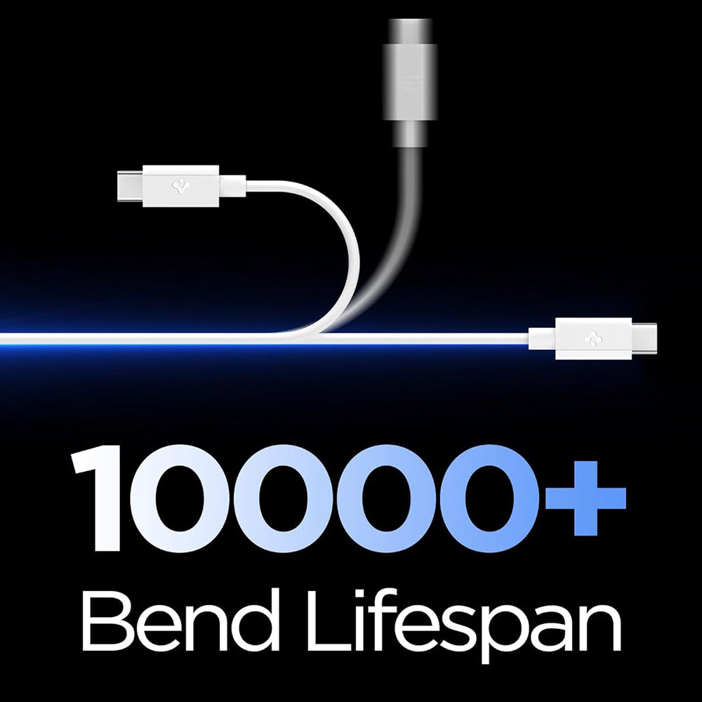 Datový a nabíjecí kabel USB-C - USB-C Spigen EB6015CC, 60W, 1,5m, bílý ACA10416