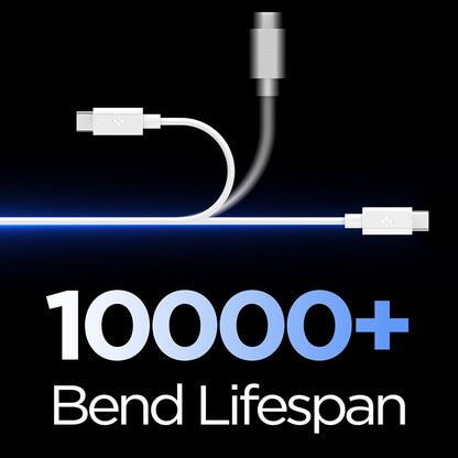 Datový a nabíjecí kabel USB-C - USB-C Spigen EB6015CC, 60W, 1,5m, bílý ACA10416