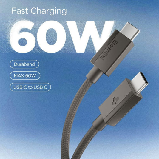 Datový a nabíjecí kabel USB-C - USB-C Spigen EB6015CC, 60W, 1,5m, šedý ACA10418