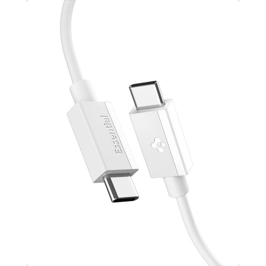 Datový a nabíjecí kabel USB-C - USB-C Spigen Essential, 60W, 1m, Bílý