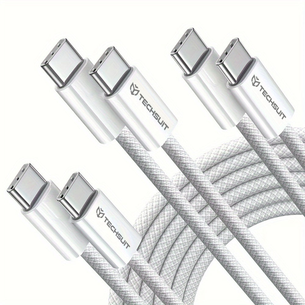 Datový a nabíjecí kabel USB-C - USB-C Techsuit PCB114D, 60W, 1m, Růžový