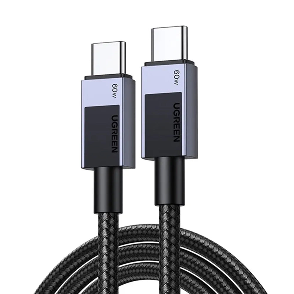 Datový a nabíjecí kabel USB-C - USB-C UGREEN L524, 60W, 1m, šedý