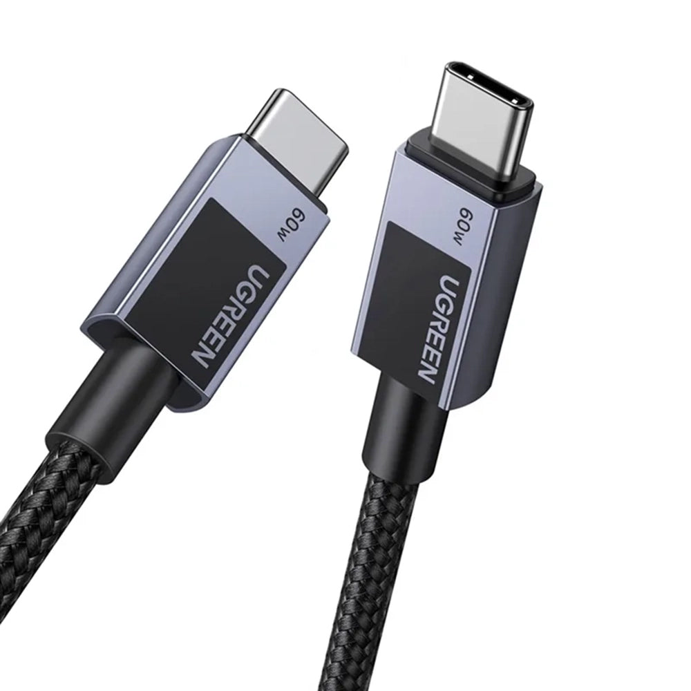 Datový a nabíjecí kabel USB-C - USB-C UGREEN L524, 60W, 1m, šedý