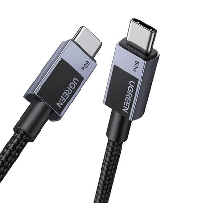 Datový a nabíjecí kabel USB-C - USB-C UGREEN L524, 60W, 1m, šedý