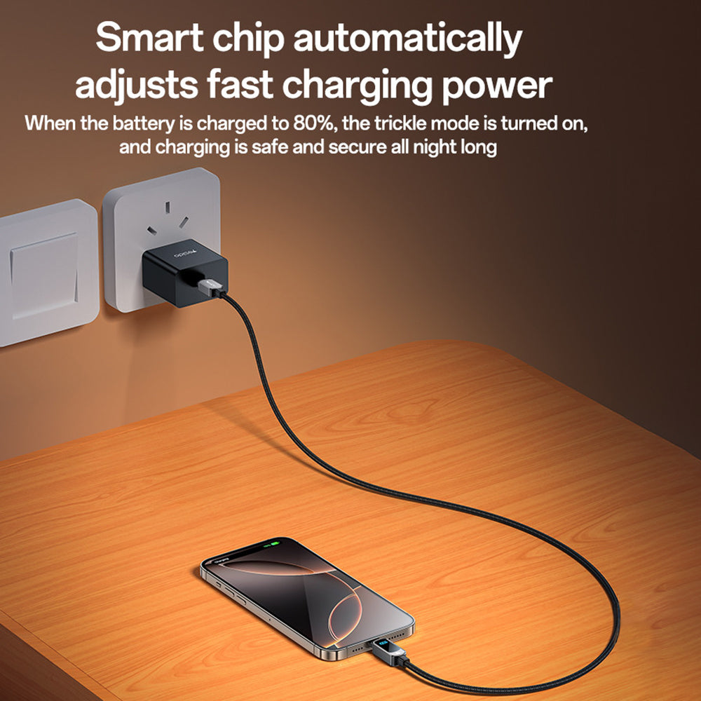 Kabel pro data a nabíjení USB-C - USB-C Yesido CA179 Display, 100W, 1.2m, černý