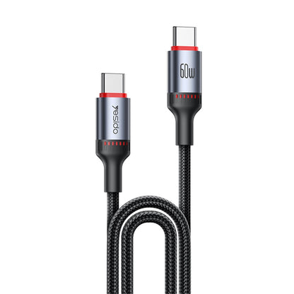 Datový a nabíjecí kabel USB-C - USB-C Yesido CA181, 60W, 1.2m, černý