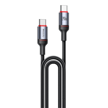 Datový a nabíjecí kabel USB-C - USB-C Yesido CA185, 240W, 1.2m, Černý
