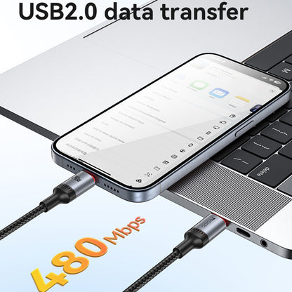 Datový a nabíjecí kabel USB-C - USB-C Yesido CA185, 240W, 1.2m, Černý