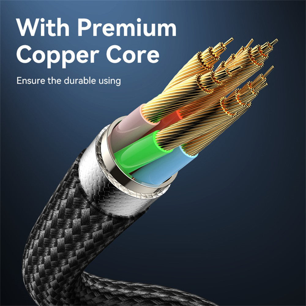 Datový a nabíjecí kabel USB-C - USB-C Yesido CA185, 240W, 1.2m, Černý