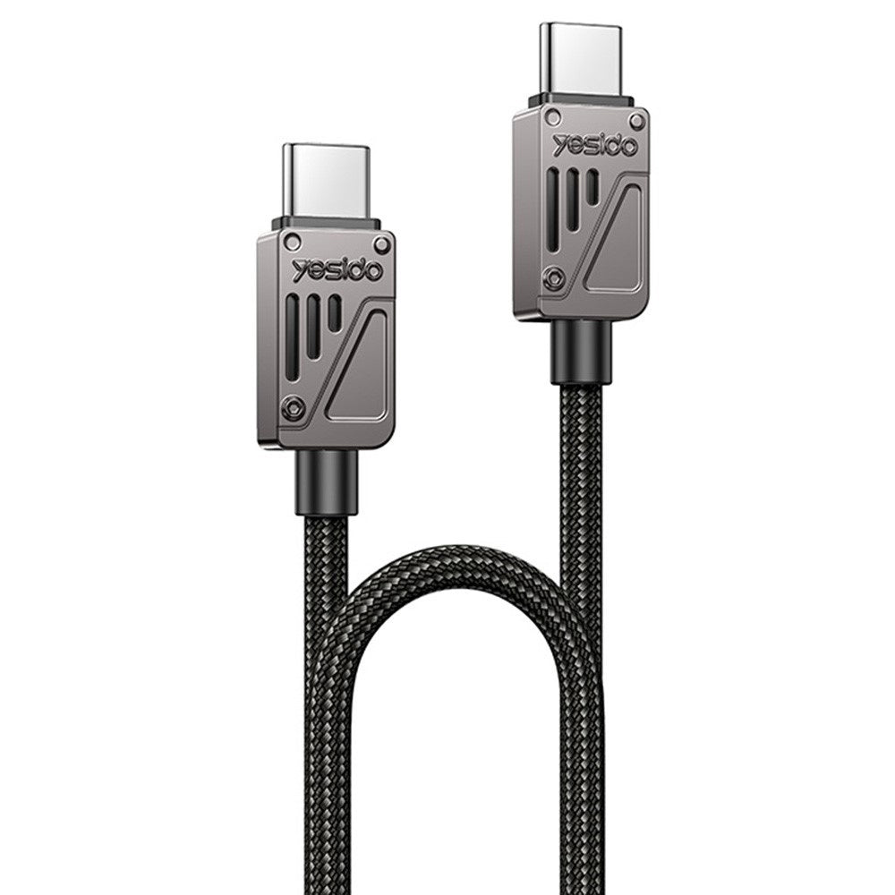 Datový a nabíjecí kabel USB-C - USB-C Yesido CA196, 60W, 1.2m, černý