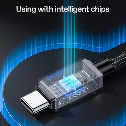 Datový a nabíjecí kabel USB-C - USB-C Yesido CA196, 60W, 1.2m, černý