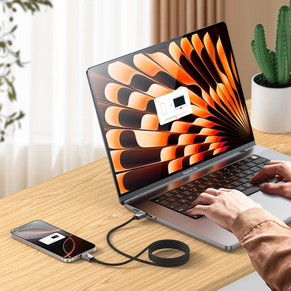 Datový a nabíjecí kabel USB-C - USB-C Yesido CA196, 60W, 1.2m, černý