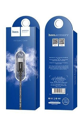 Datový a nabíjecí kabel USB-A - USB-C HOCO X14 Times, 18W, 2m, černý